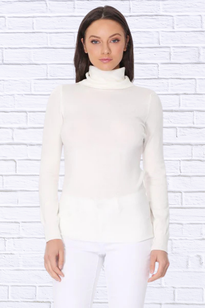 Turtleneck Spandex Stretch Pullover Sweater
