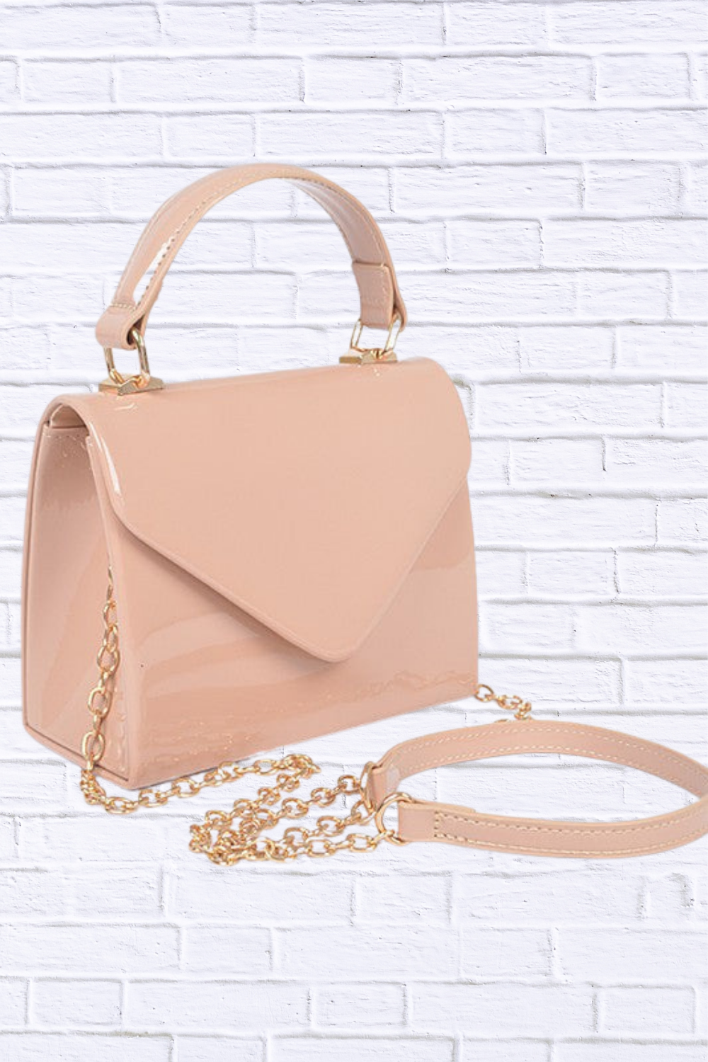 Patent Leather Top Handle Swing Bag