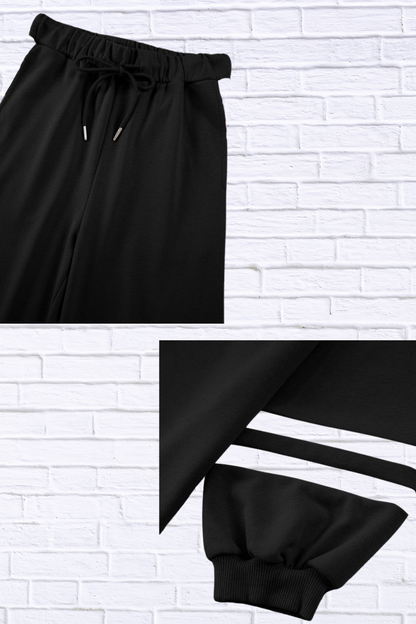 Varsity Stripe Patchwork Pullover and Pant Set