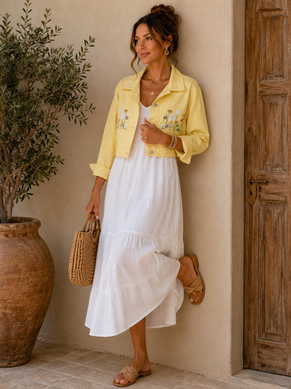 Yellow Denim Jacket | For Women