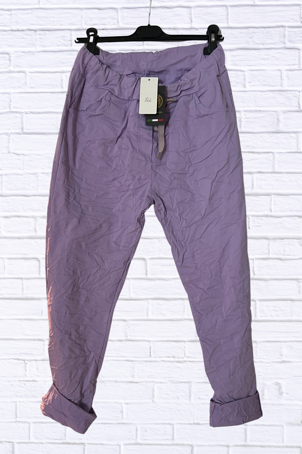 One Size Cotton Sateen Pants for Women | Boutique Wide Leg Pants
