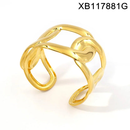 Designer Chunky 18K Gold Plated Tarnish Free Cuff Bangle