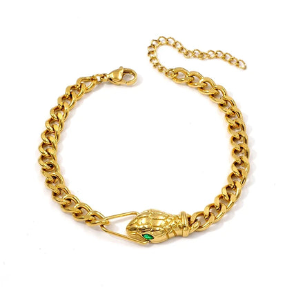 Snake Cuban Chain Necklace & Bracelet Set
