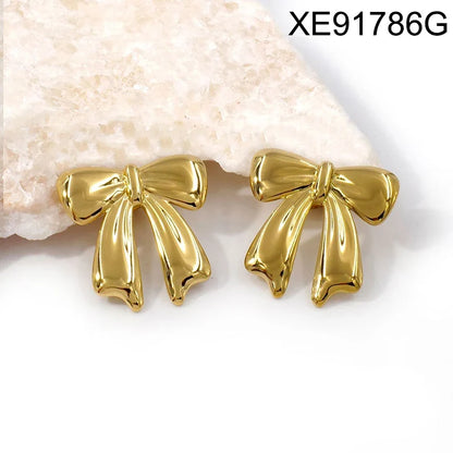 Luxury Bowknot Charms Necklace Earrings Sets Women