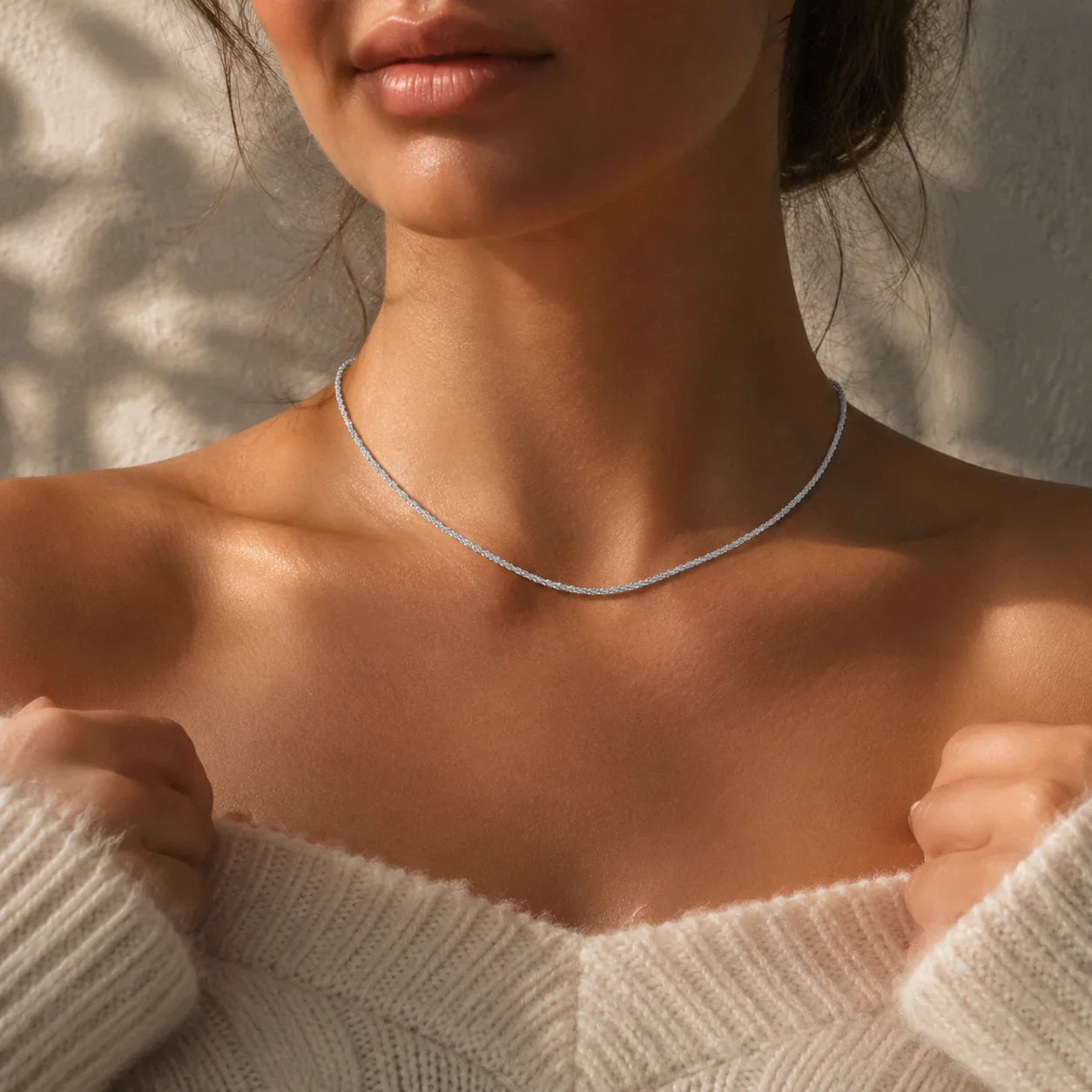 Elegant 18K Gold Plated Necklace for Women Daily Waterproof Tarnish Free Women Jewelry