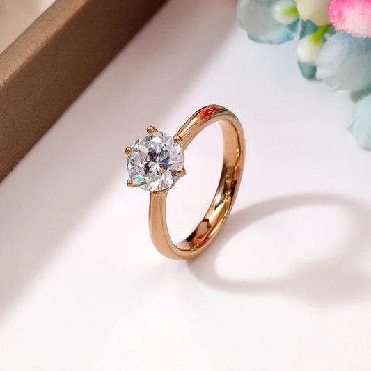 Classic 6 Prong Diamond Ring Zircon
