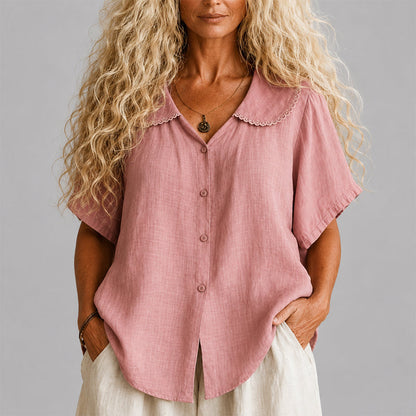 Harper - Women's Ruffled Collar Shirt