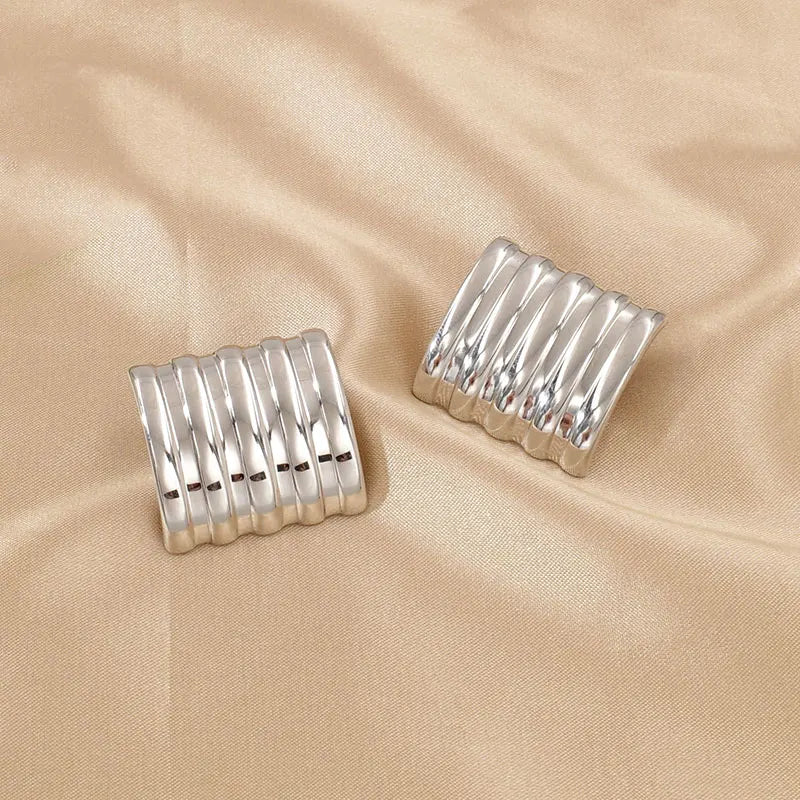 Chunky Geometric Stud Earrings