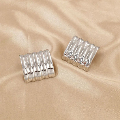 Chunky Geometric Stud Earrings