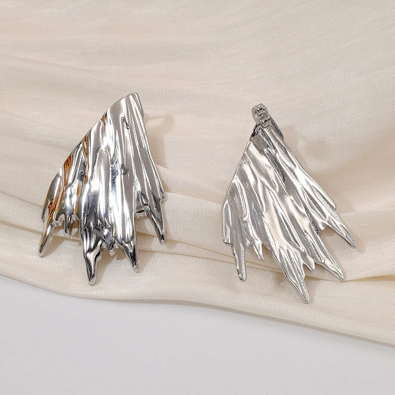 Gold Filled Non Tarnish Statement Irregular Stud Earrings