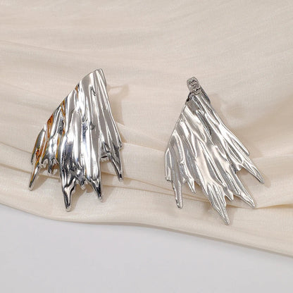 Gold Filled Non Tarnish Statement Irregular Stud Earrings