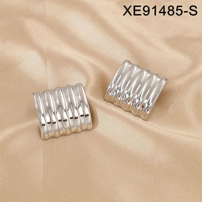 Chunky Geometric Stud Earrings