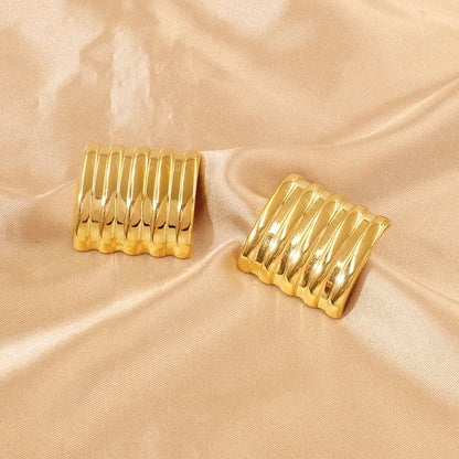 Chunky Geometric Stud Earrings