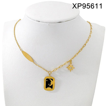 18K Gold Plated Pendant Chain Necklace