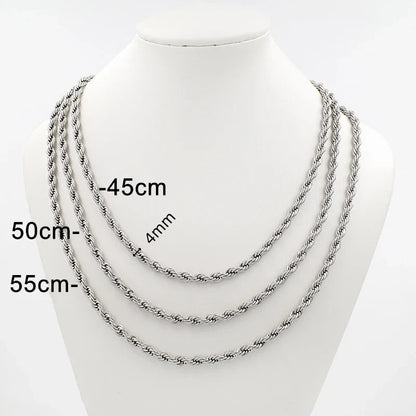 18K Gold Plated Twisted Rope Chain Like Necklace and Bracelet Sets