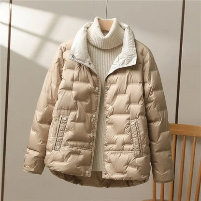 High Collar Quilted Down Jacket