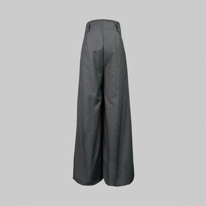 High Waist Front Slit Palazzo Pants