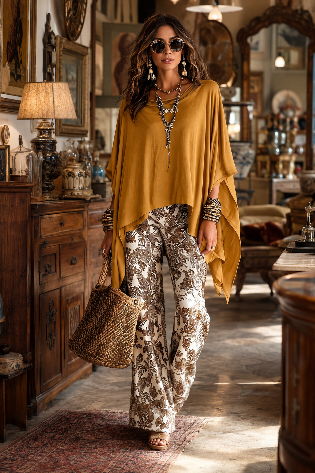 Oversized Batwing Sleeve Flowy Top for Women | Plus Size Boutique Top