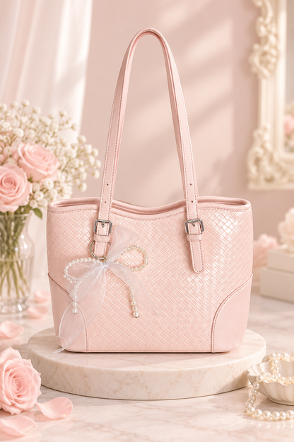 Textured PU Leather Shoulder Bag
