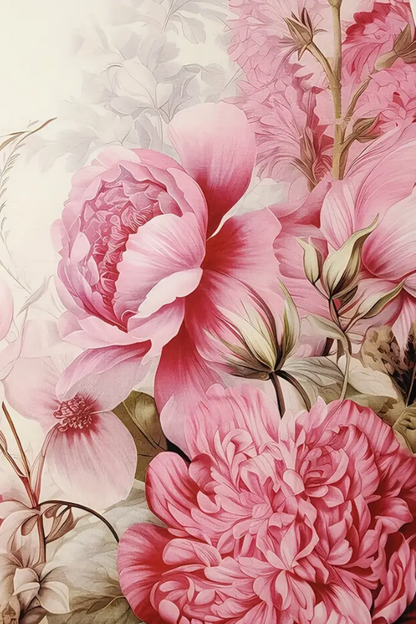 Vibrant Floral Print Short Sleeve Crew Neck T-Shirt