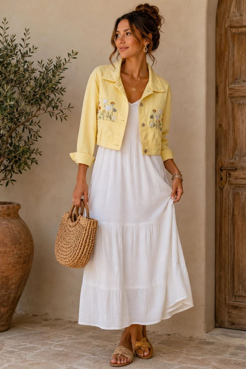 Yellow Denim Jacket | For Women