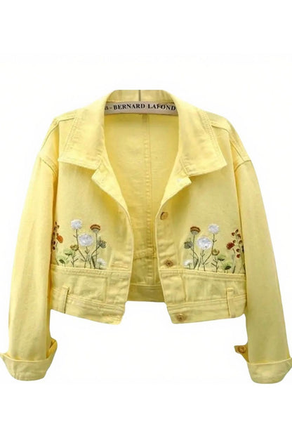 Yellow Denim Jacket | For Women