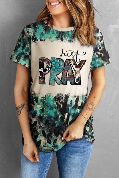 Blue Zone Planet | JUST PRAY Graphic Tee Shirt