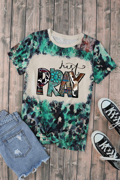 Blue Zone Planet | JUST PRAY Graphic Tee Shirt