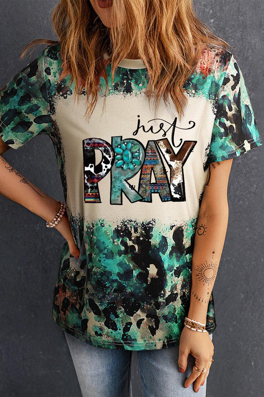 Blue Zone Planet | JUST PRAY Graphic Tee Shirt