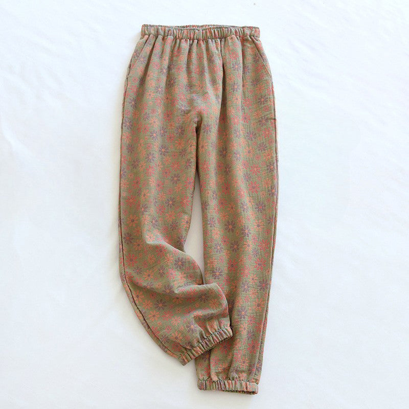 La Leggerezza Botanical Pants by Giuliana