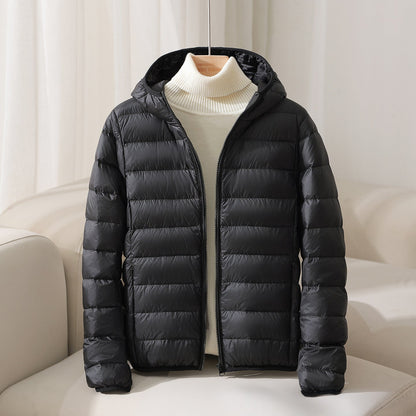 Lightweight Hooded Quilted Down Jacket