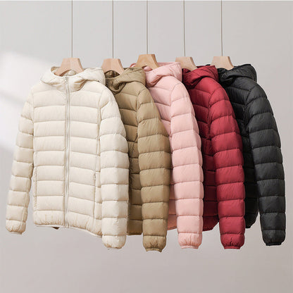 Lightweight Hooded Quilted Down Jacket