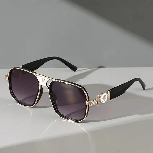 Luxe Gold Frame Polarized Aviator Sunglasses