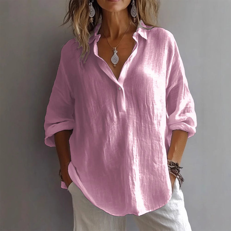 Natalie - Women's Casual Button Placket Shirt