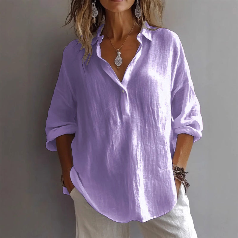 Natalie - Women's Casual Button Placket Shirt