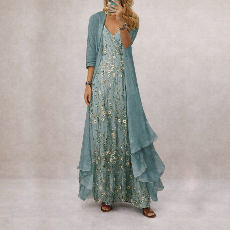 Nicole - Women's Floral Print Maxi Dress