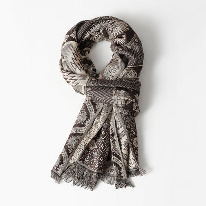 Nolan Woven Jacquard Pattern Scarf