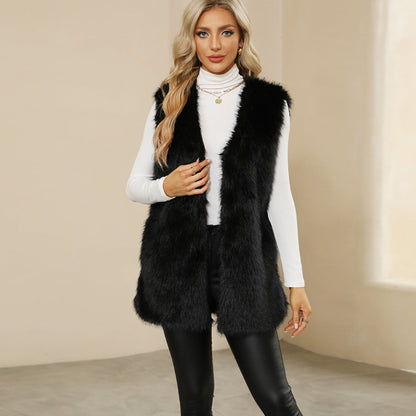Faux Fur Plush Vest