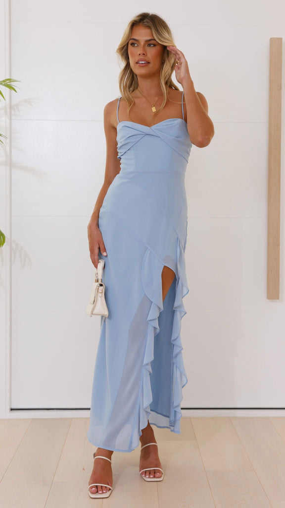 Slit Hemline Chiffon Cami Dress