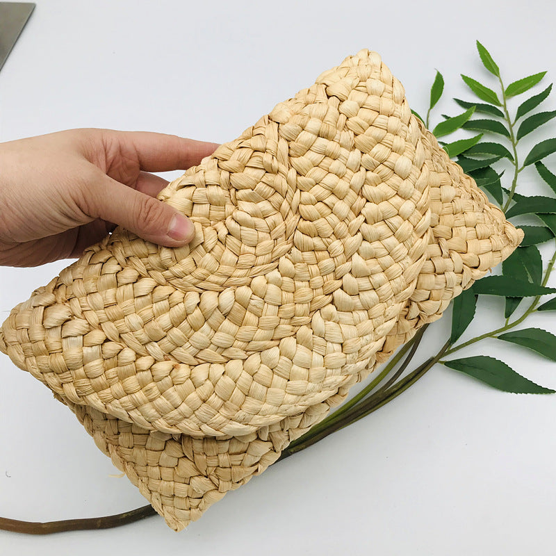 Corn Husk Straw Bag Clutch Bag Handmade Eco Friendly