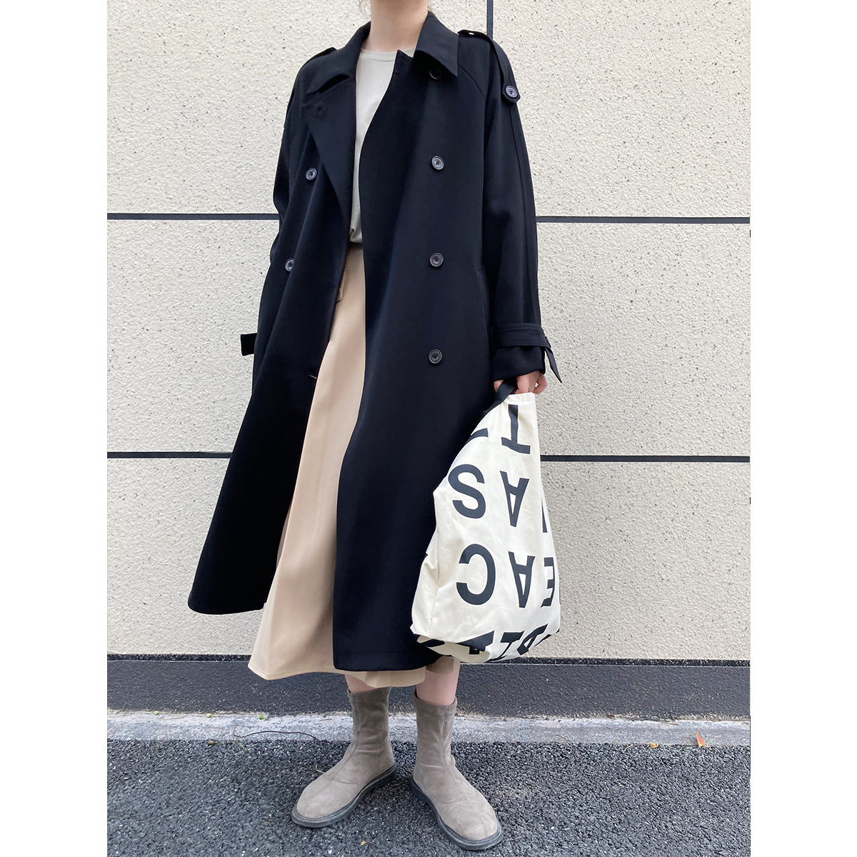 Draping Loose Trench Coat