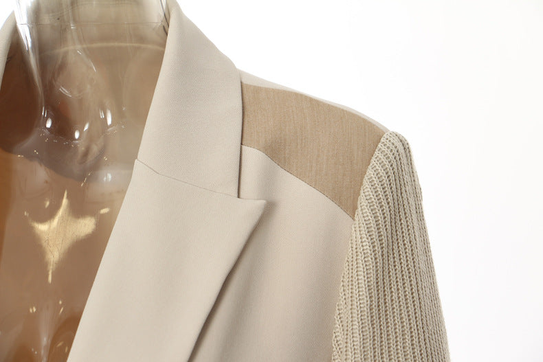 Color Contrast Patchwork Trench Coat