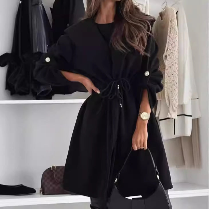 Hooded Long Sleeve Coat