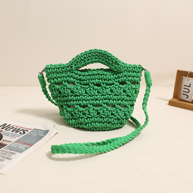 Crossbody Rope Cotton Thread Woven Bag Crochet