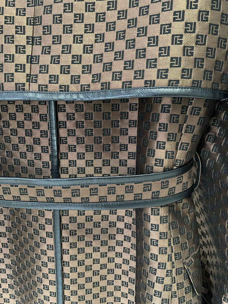 Jacquard Maze Trench Coat