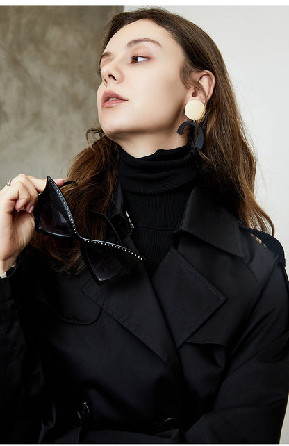 Lace-up Slimming Trench Coat