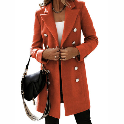 Woolen Long Sleeve Blazer Coat