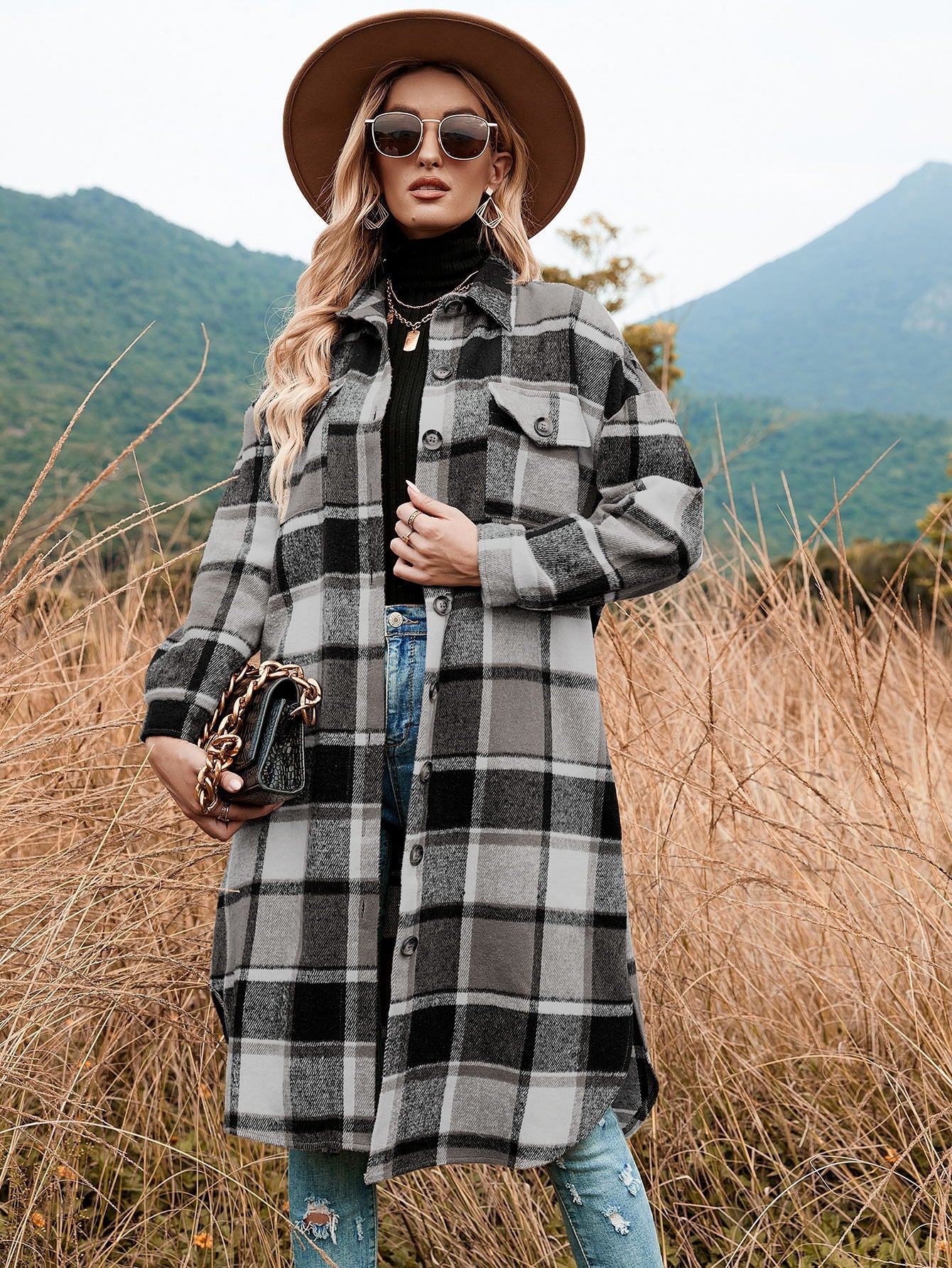 Plaid Long Coat