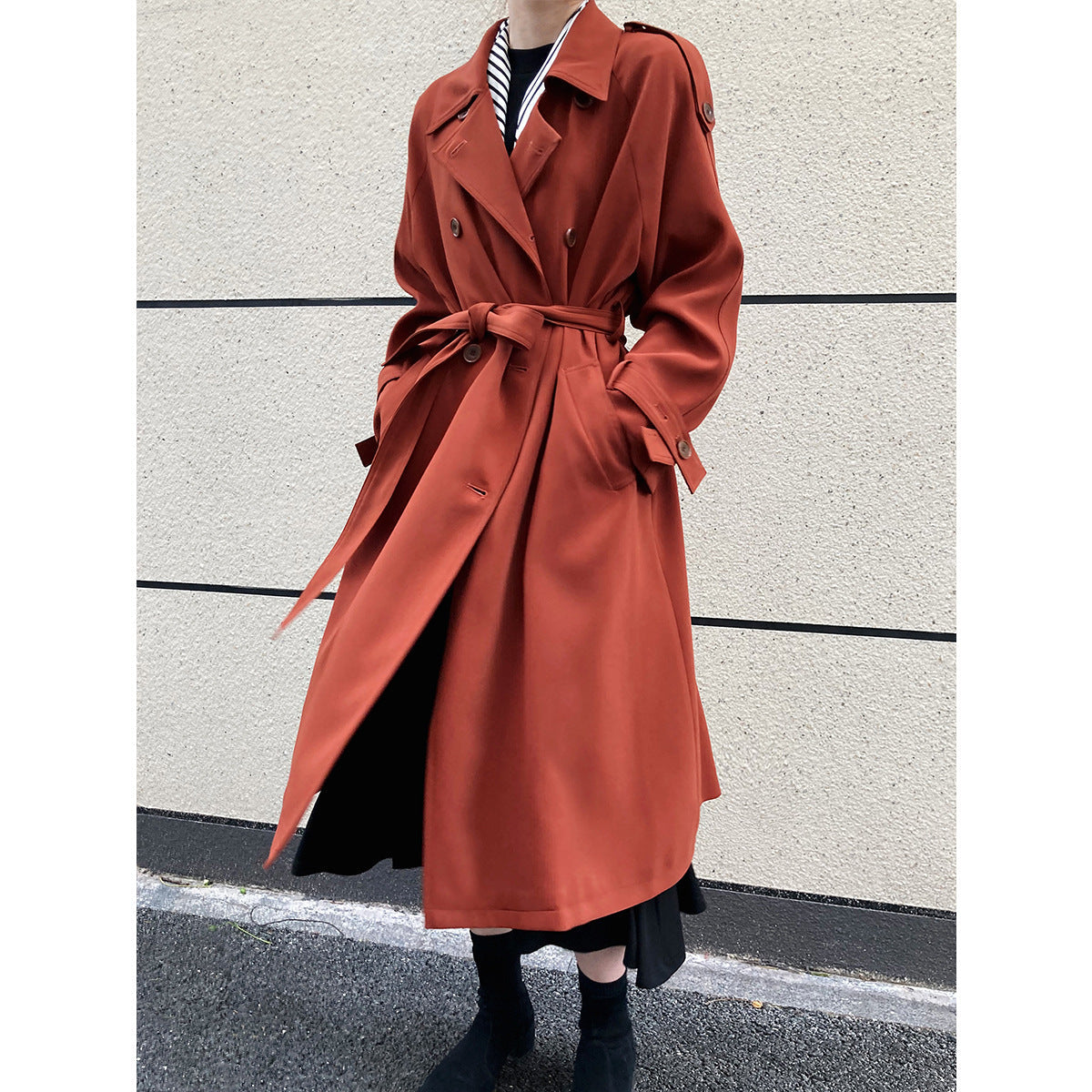 Draping Loose Trench Coat