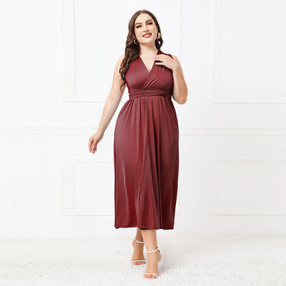 Plus Size Sexy Ankle Length Semi Formal Dress